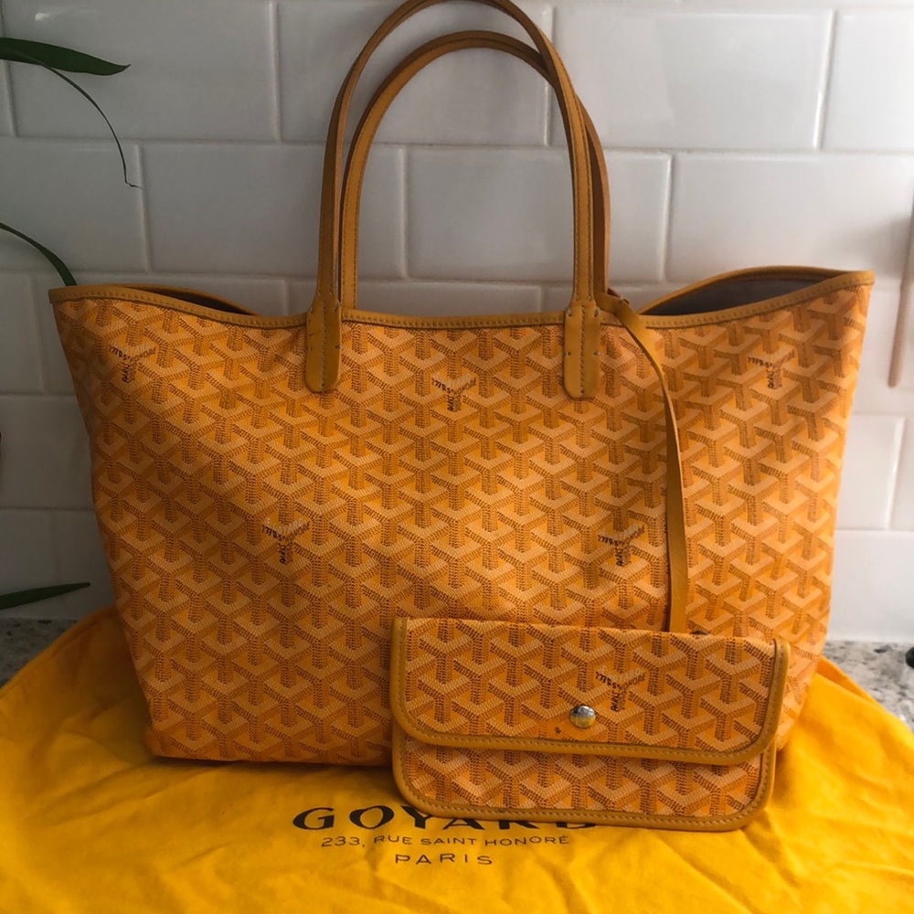 Goyard Yellow Tote Bag with Iconic Pattern